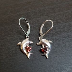 Sterling Silver Dolphin Earrings